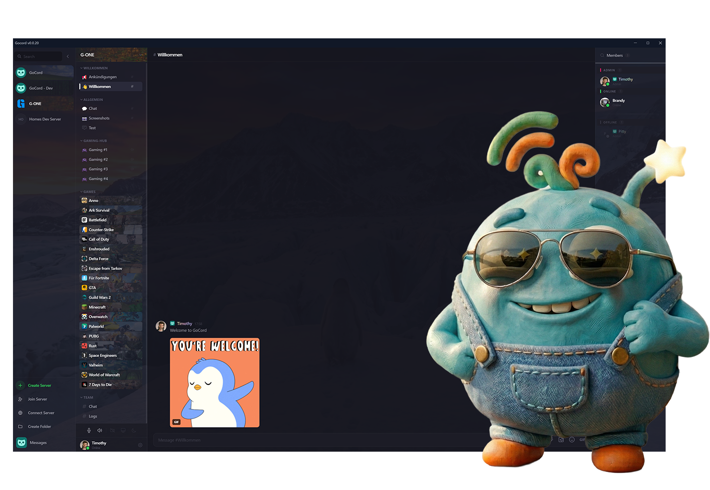 GoCord custom background images for a personalized chat experience
