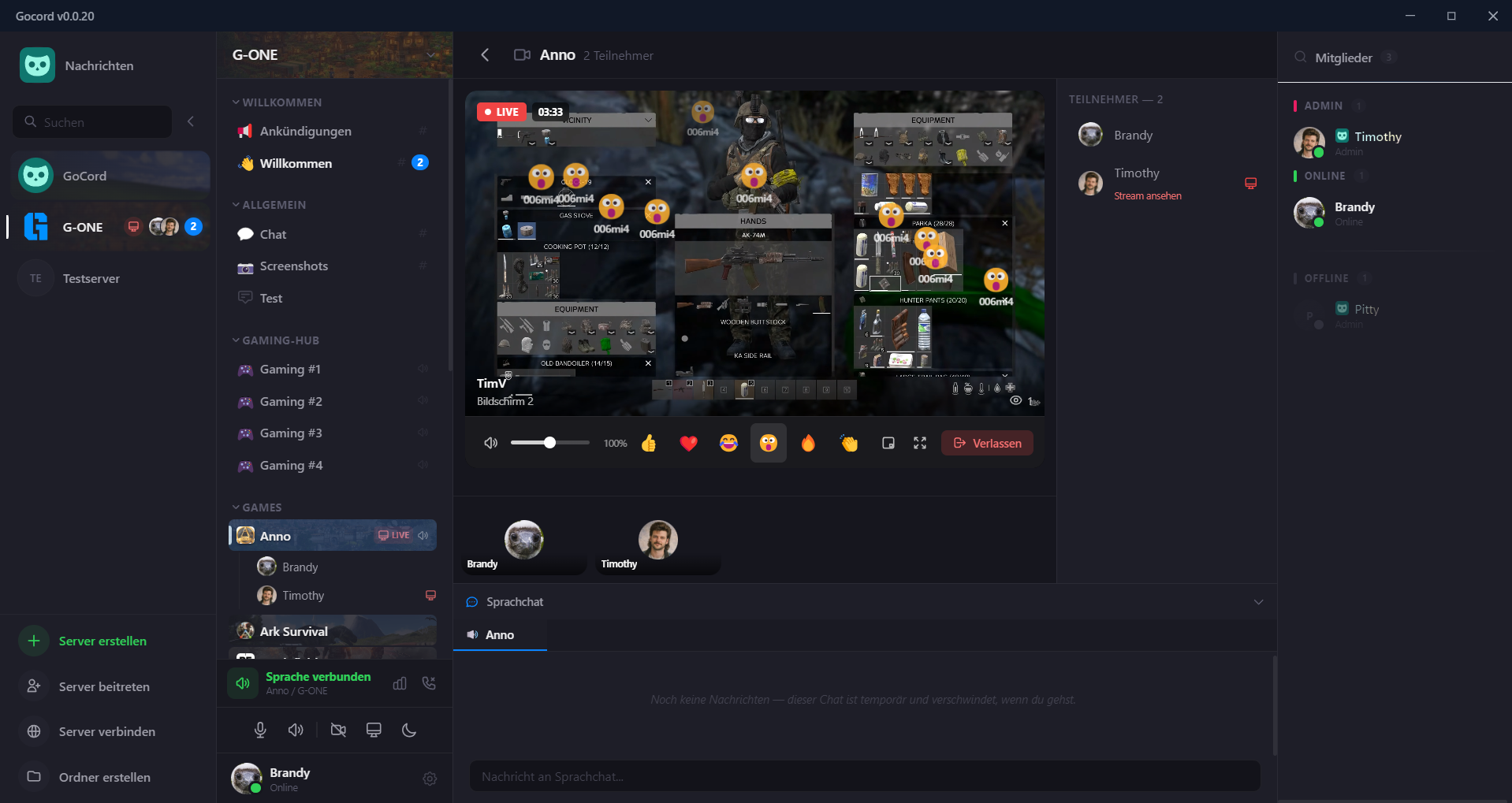 GoCord AV1 screen sharing feature in 4K resolution at 60 FPS — crystal-clear streaming quality